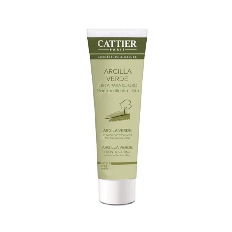 Cattier Argilla Verde pronta all'uso purificante per pelli miste-grasse 100ml-1