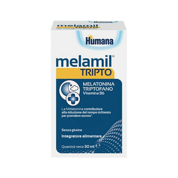 Humana Melamil Tripto riduce il tempo richiesto per prendere sonno 30ml-2