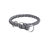 Trixie Collare taglia L in treccia tubolare per cani colore grigio-1