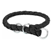 Trixie Collare taglia L in treccia tubolare per cani colore nero-1