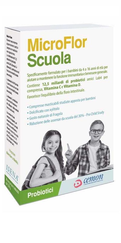 Cemon MicroFlor Scuola per la funzione immunitaria 30 compresse masticabili-1