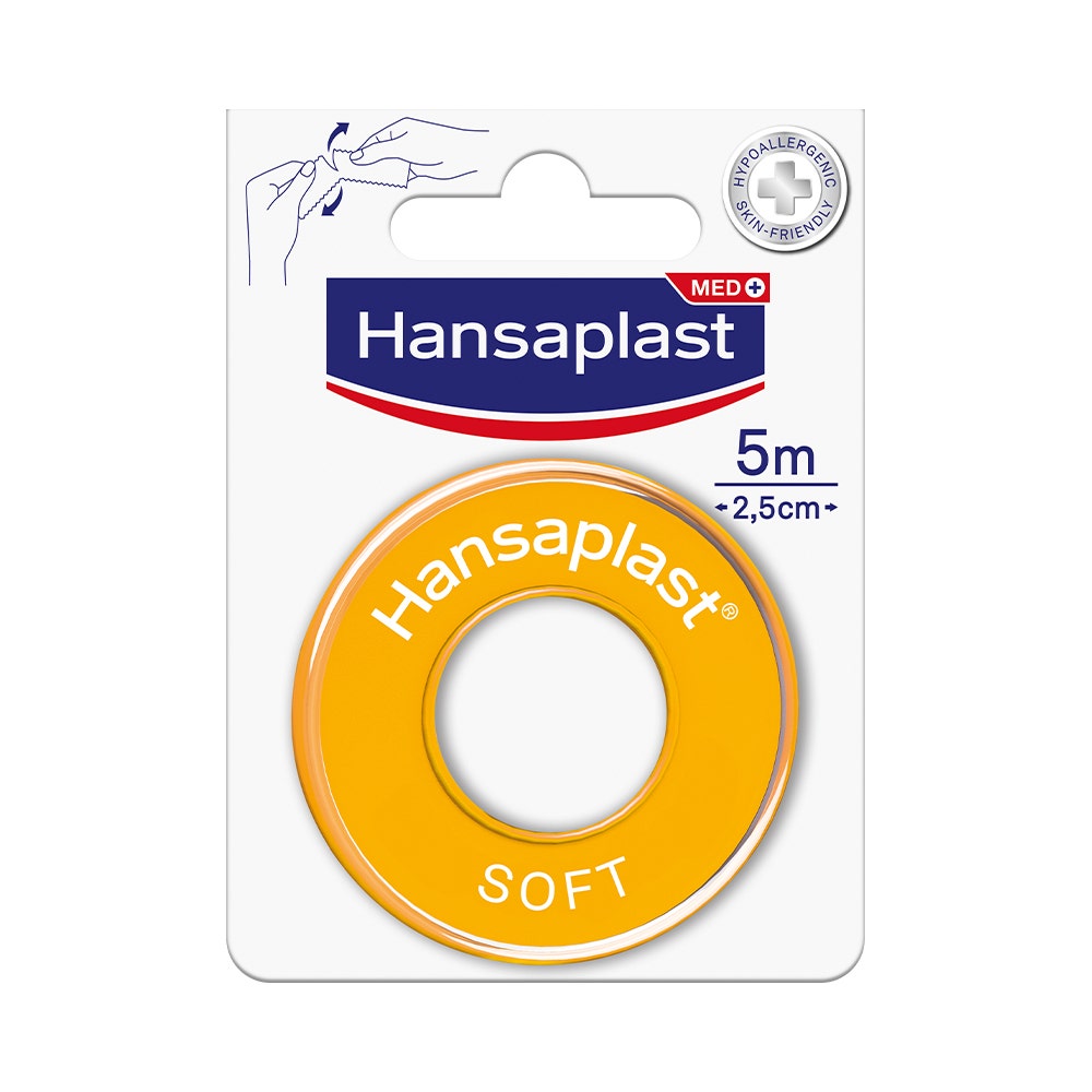 Hansaplast Soft Cerotto Rocchetto Rotolo Morbido Per il Fissaggio Di Bende 5mx2,5cm-1