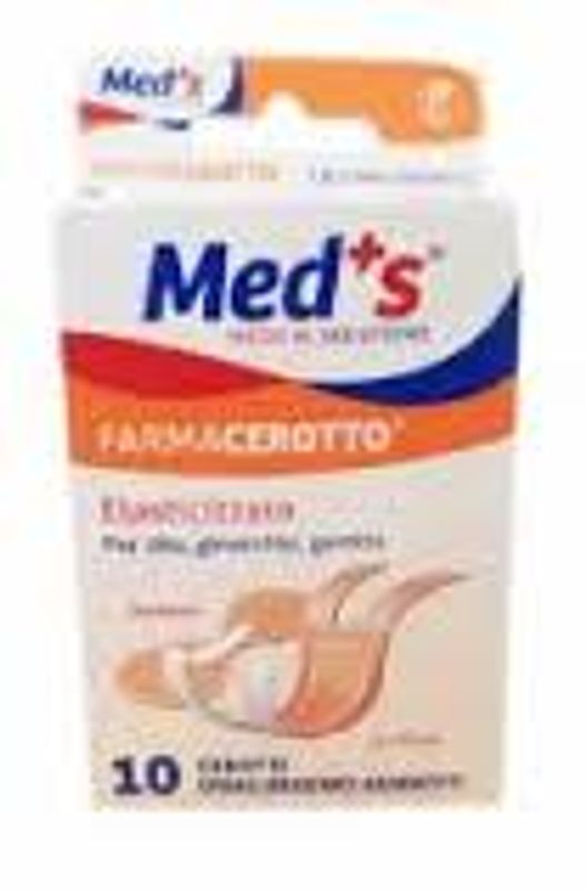 Cerotto Meds Strips Tela Ipoallergenica Elasticizzato Assortiti 10 Pezzi-1