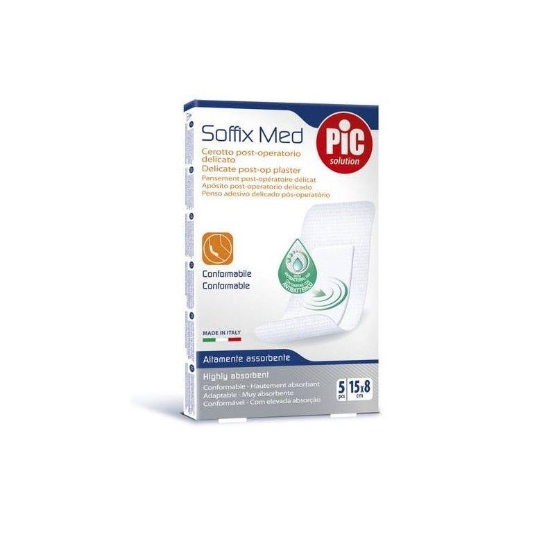 Pic Soffix Med cerotto post operatorio 15x8cm 5 pezzi-1