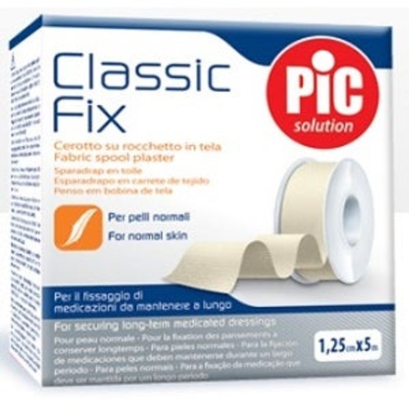 Pic Classic Fix Cerotto Rocchetto Tela Bianco 1,25cm x 5m-1