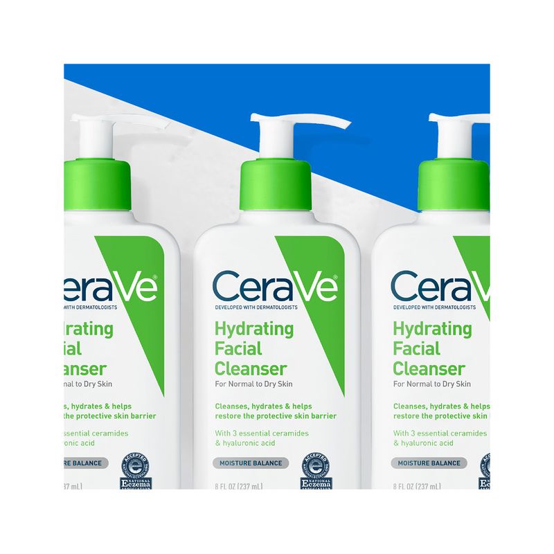 CeraVe Detergente Idratante Viso Pelle da Normale a Secca, con acido ialuronico e ceramidi 473 ml-4