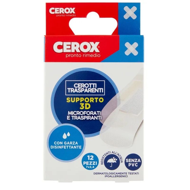 Cerox Supporto 3D Cerotti Trasparenti 7x2,4cm 12 Pezzi-1