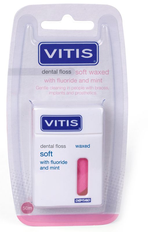 Vitis Dental Floss Soft filo interdentale con cera fluoro e menta 1 pezzo-1
