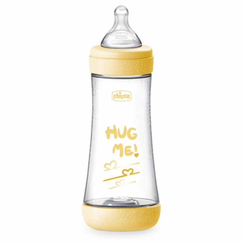 Chicco Biberon Neonato Perfect 5 Biberon Giallo Flusso Veloce 300 ml 4Mesi+-1