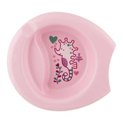 Chicco Pappa Facile piatto facile imbocco 6m+ 1 pezzo colore rosa-1