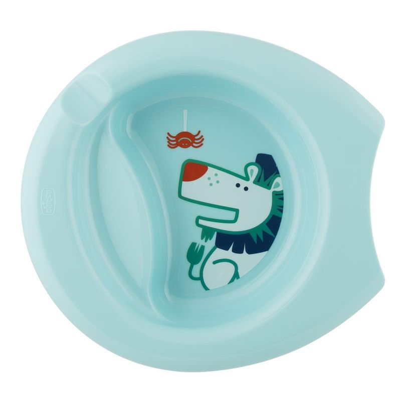 Chicco Pappa Facile piatto facile imbocco 6m+ 1 pezzo colore azzurro-1