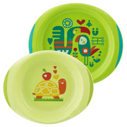 Chicco Set Piatto Fondo e Piano 12m+ colore verde-1