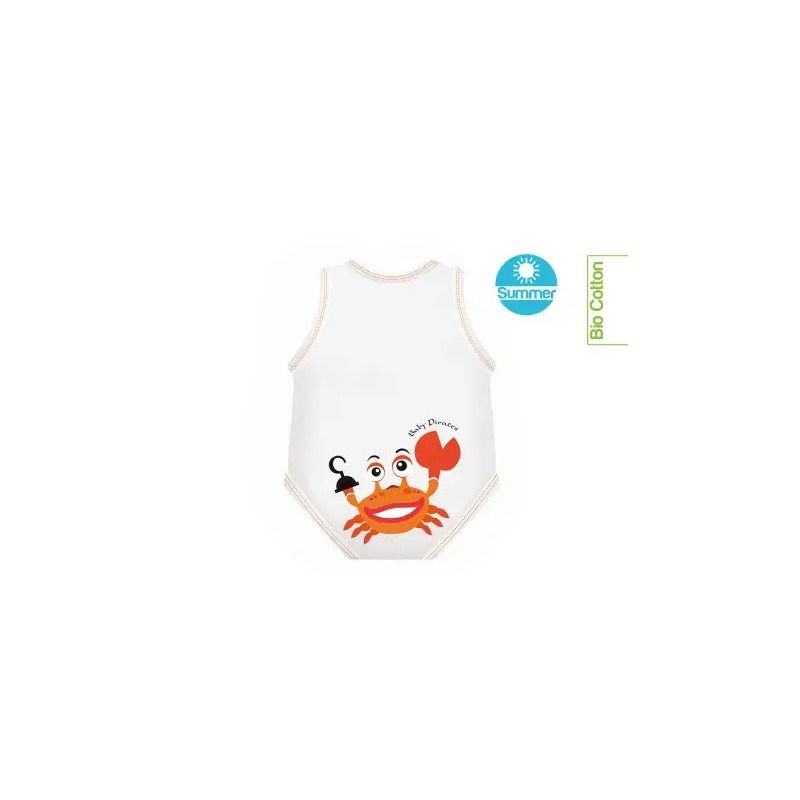 J Bimbi Baby Pirates Granchio body fresco in cotone BIO 0-36 mesi 1 pezzo-1