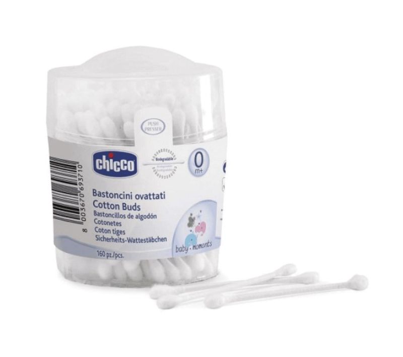 Chicco bastoncini ovattati biodegradabili 160 pezzi 0m+-1