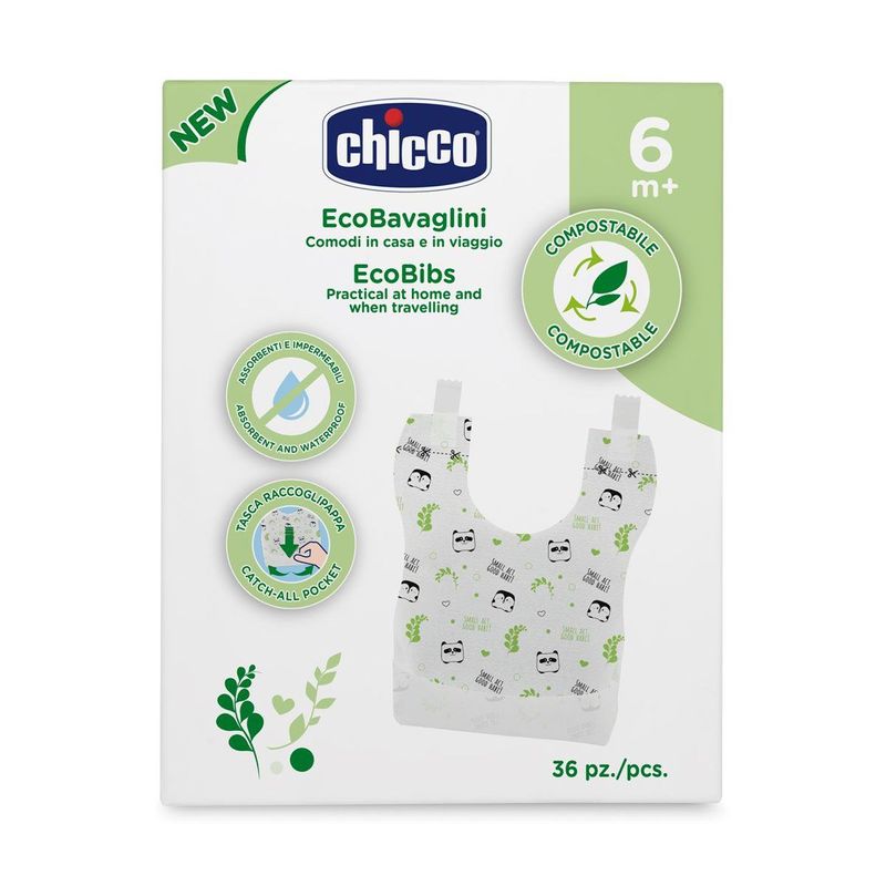 Chicco Eco Bavaglini Monouso Compostabili 36 pezzi-1