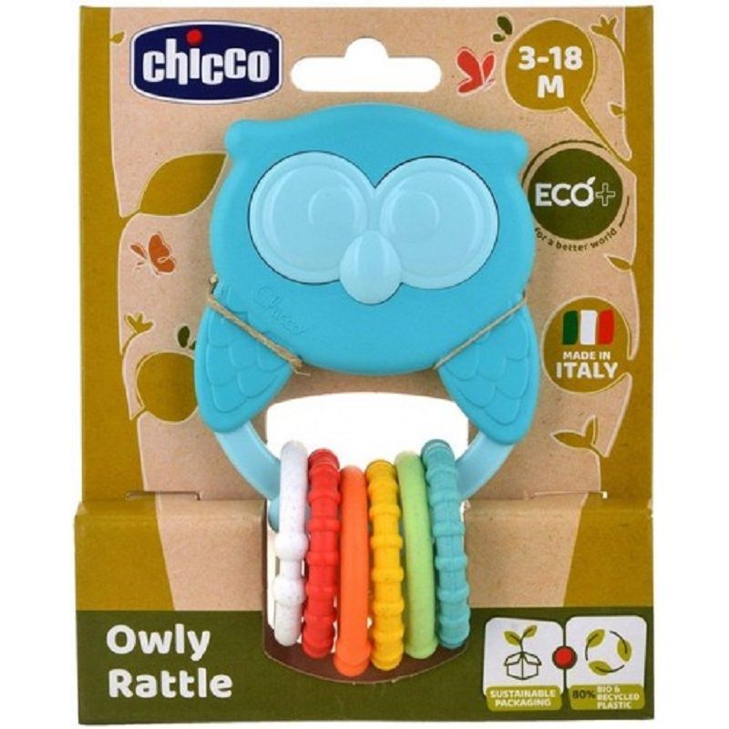 Chicco Owly Rattle in plastica riciclata 3-18m-1