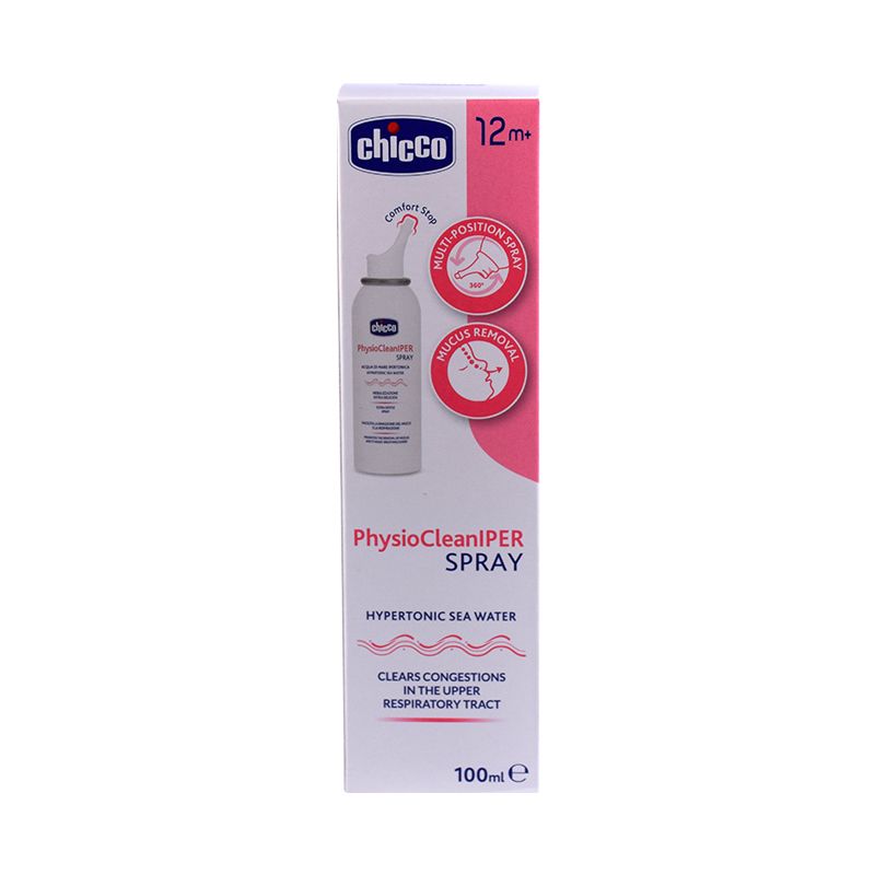 Chicco PhysioClean IPER Spray Acqua di mare ipertonica 100ml 12 mesi+-1