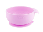 Chicco Take Eat Easy Ciotola in silicone con ventosa colore rosa 1 pezzo 6m+-1