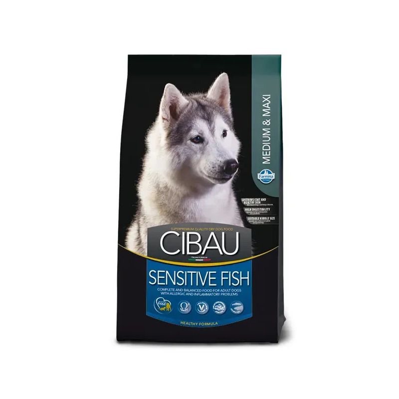 Cibau Sensitive Fish Medium & Maxi Cibo Secco Per Cani Adulti Sacco 12Kg-1