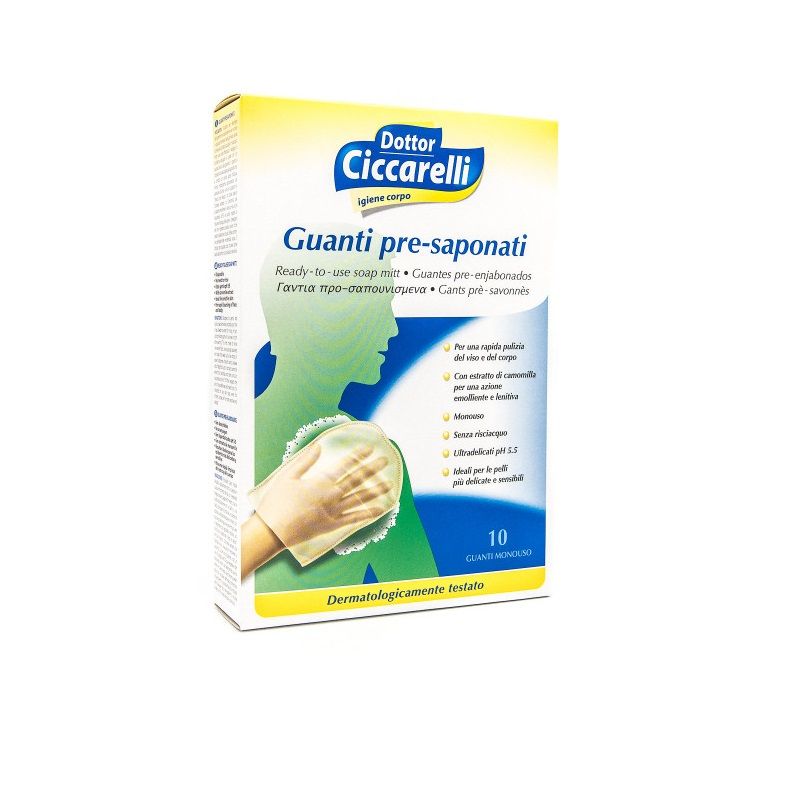 Dr. Ciccarelli Guanto Presaponato per una rapida pulizia senza risciacquo 10 pezzi-1