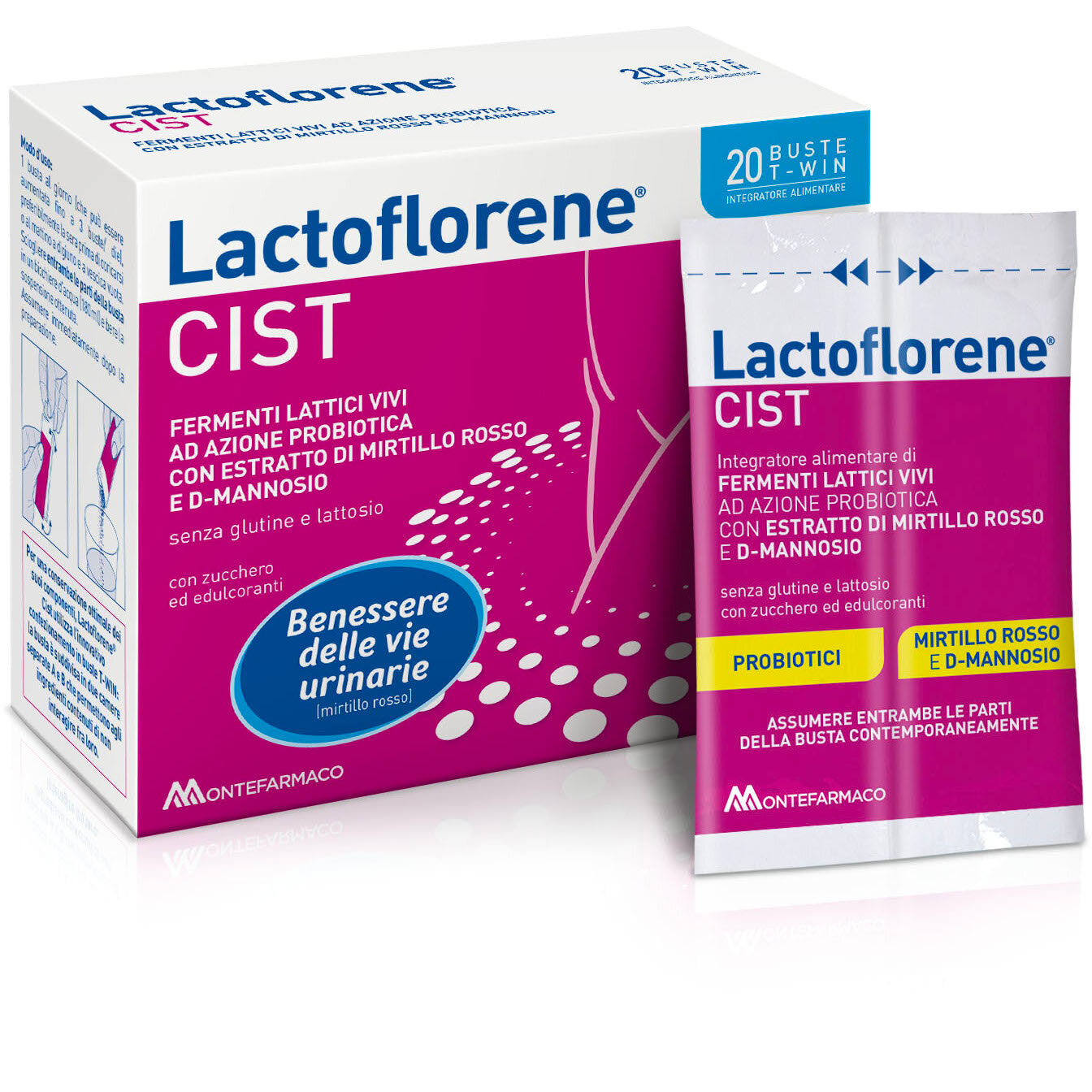 Lactoflorene Cist benessere delle vie urinarie 20 Bustine-2