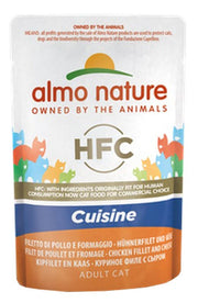 Almo Nature HFC Cuisine Filetto di Pollo e Formaggio alimento umido per gatti adulti 55g-1