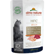 Almo Nature HFC Jelly Cibo Umido Filetto Di Tonno/Pollo Con Prosciutto Per Gatti Adulti 55g-1