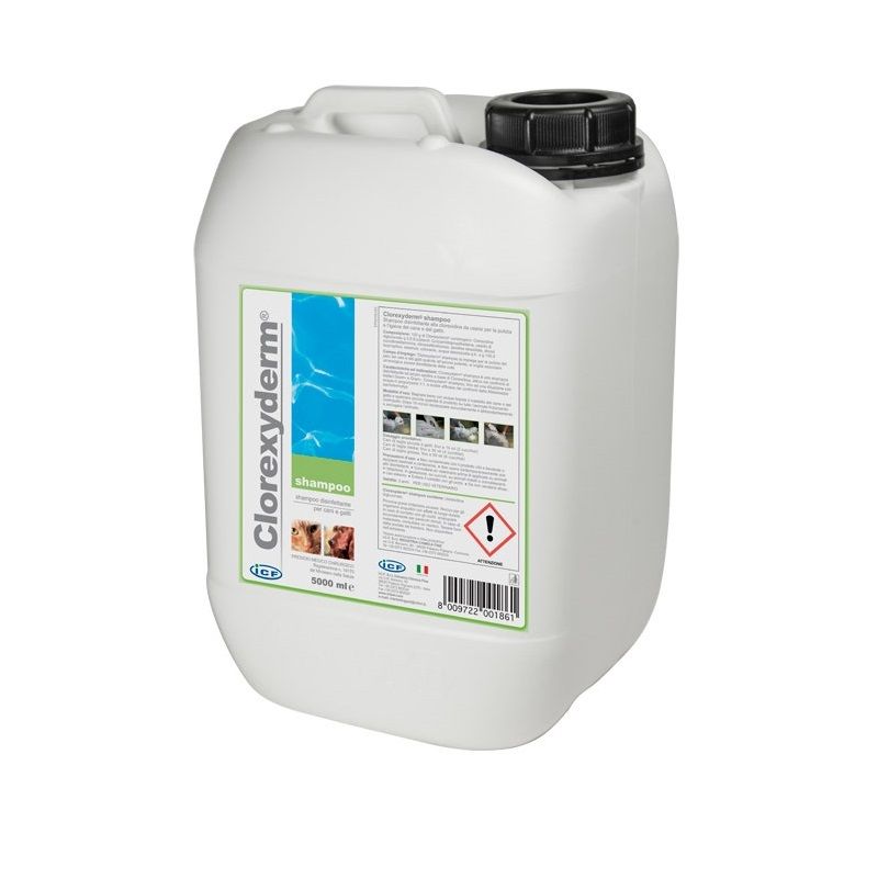 I.C.F. Clorexyderm Shampoo Disinfettante Cane/Gatto 5 Litri-1