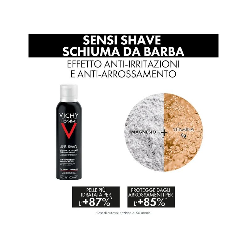 Vichy Cofanetto Regalo Natale Uomo Hydra Mag C Gel Doccia 200ml + Sensi Shave Schiuma da Barba 20ml-4