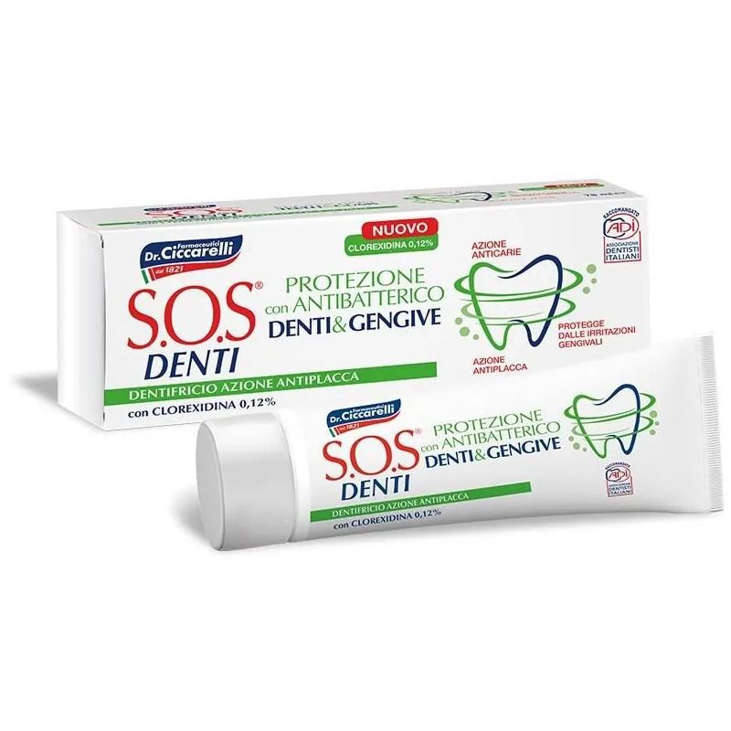 Ciccarelli Sos Denti Antiplacca dentifricio 75ml-1