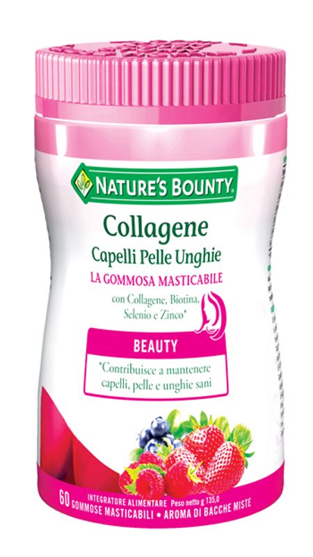 Nature's Bounty Collagene Capelli/Pelle/Unghie 60 Gommose Masticabili-1