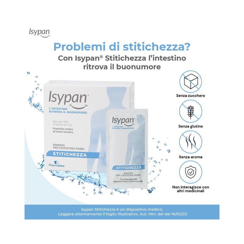 Isypan  per il benessere intestinale Macrogol 4000 20 bustine-1