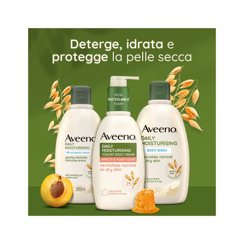 Aveeno Crema Idratante Corpo Pelle Secca Daily Mosturising allo Yogurt 300 ml-7