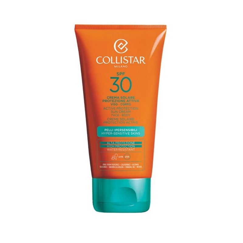 Collistar Crema Solare protezione Attiva Viso e Corpo SPF30 per pelli sensibili 150ml-1