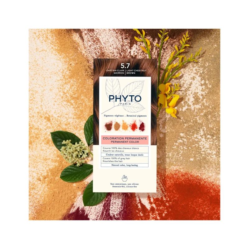 Phyto Phytocolor colorazione permanente per capelli n.5.7 Castano Chiaro Tabacco-5