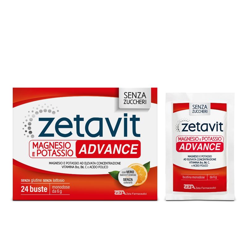 Zetavit Magnesio Potassio Advance integratore alimentare 24 buste-1