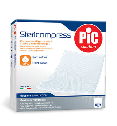 Pic Solution Stericompress Compresse di garza sterili 50 pezzi 10x10cm-2