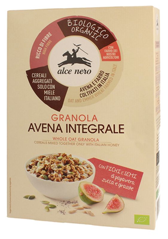Alce Nero Granola avena integrale con fichi BIO 300g-1