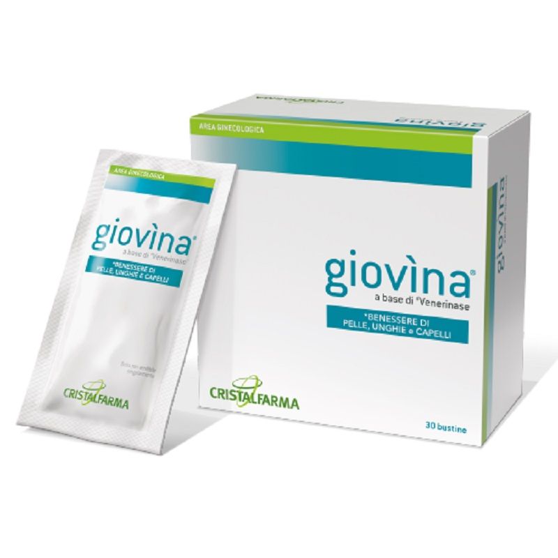 Cristalfarma Giovina benessere di pelle, unghie e capelli 30 bustine-1