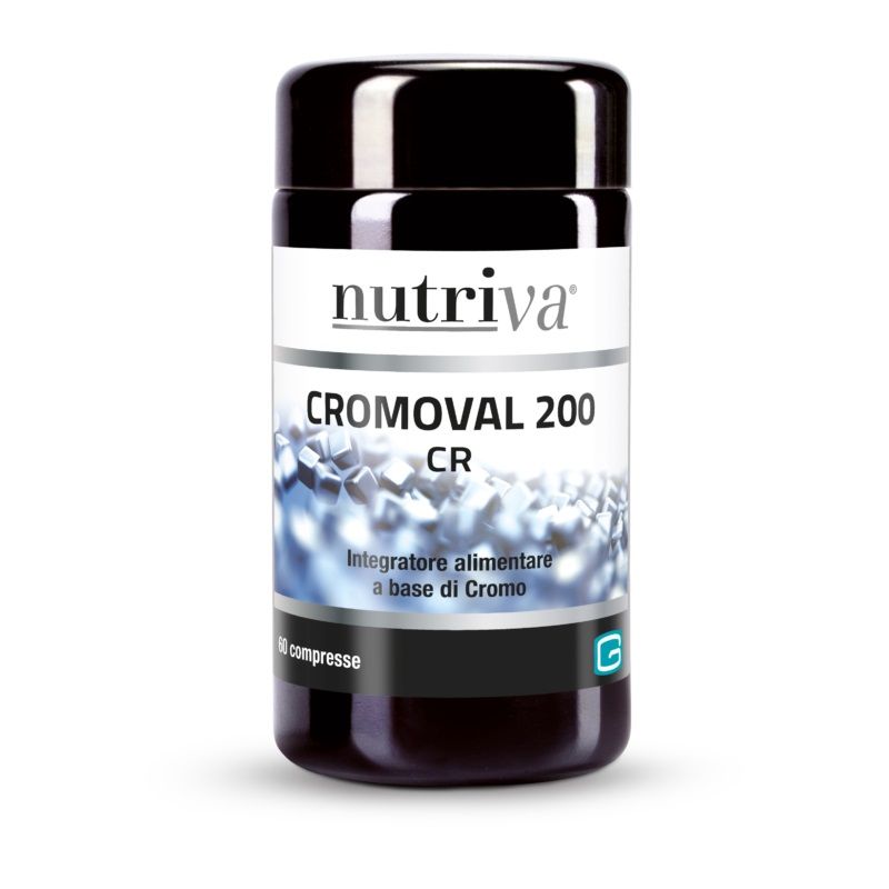 Nutriva Cromoval 200 per il metabolismo di grassi e zuccheri 60 compresse-1