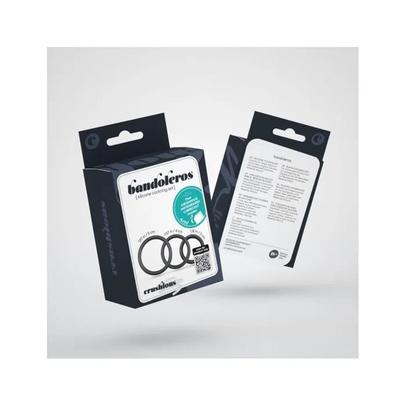Crushious Bandoleros Set di Anelli per il Pene in Silicone-6