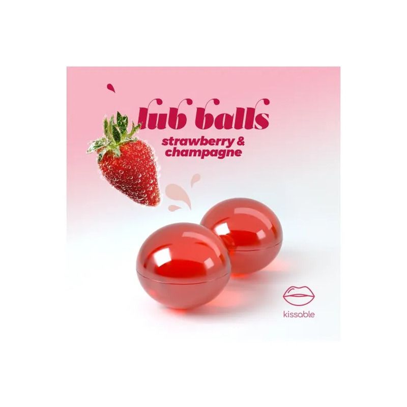 Crushious Lub Balls Palline Lubrificanti Gusto Fragola e Champagne-2