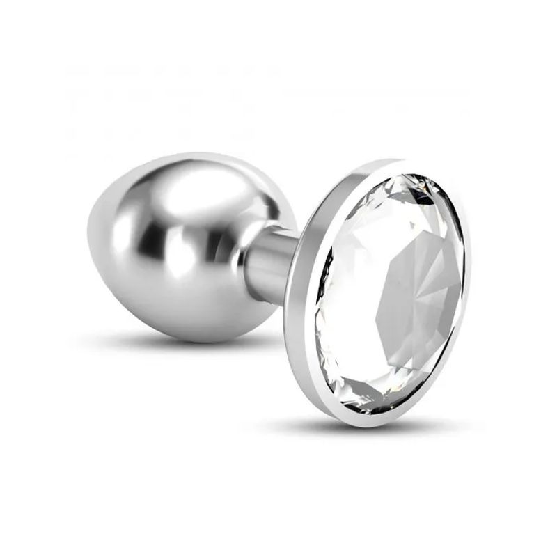 Crushious Plug Anale Bijou Trasparente Piccolo con Custodia di Velluto-2