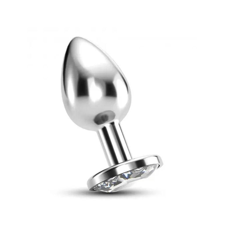 Crushious Plug Anale Bijou Trasparente Piccolo con Custodia di Velluto-4