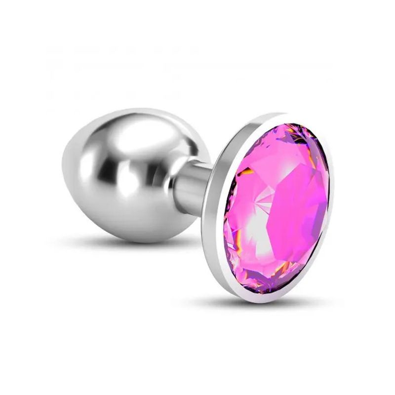 Crushious Plug Anale Gioiello Bijou Rosa Medio con Custodia di Velluto-2
