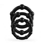Crushious Triple Bead Set di Anelli per il Pene Neri-1