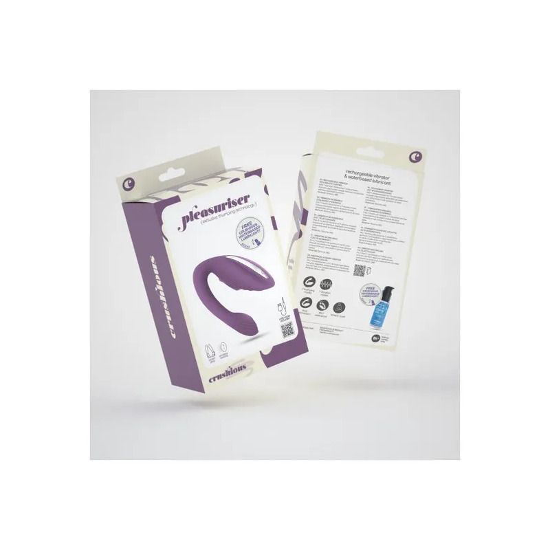 Crushious Vibratore Pleasuriser Ricaricabile con Telecomando e Lubrificante-11