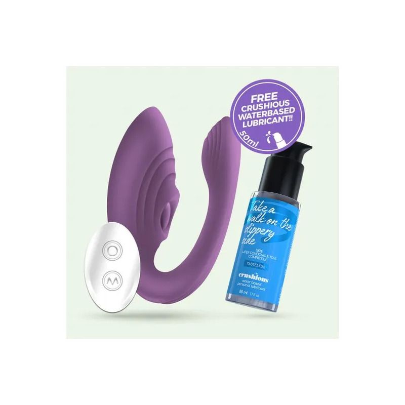 Crushious Vibratore Pleasuriser Ricaricabile con Telecomando e Lubrificante-7