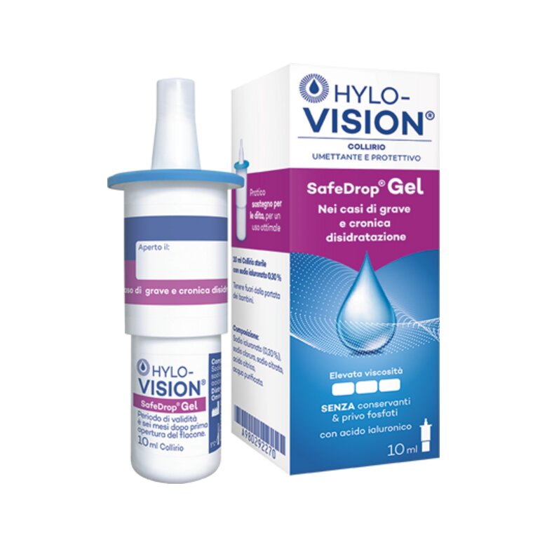 Omnivision Hylovision Safe Drop Gel 0,3% collirio idratante e protettivo 10ml-2
