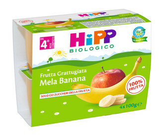 Hipp frutta grattugiata mela e banana 4x100g-2